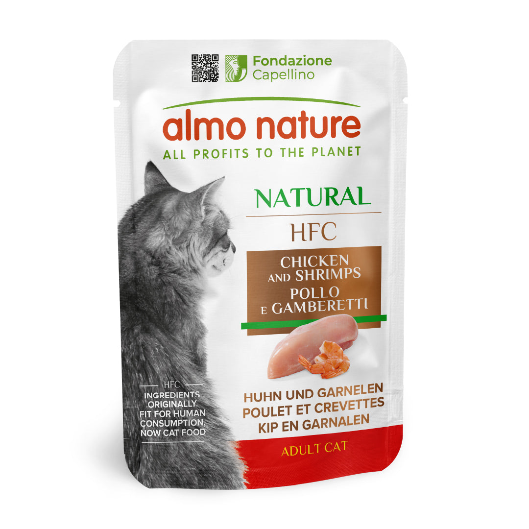 Almo Nature HFC Natural Pollo e Gamberetti 55g Busta Almo Nature HFC Natural Pollo e Gamberetti 55g Busta